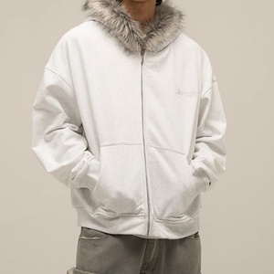 Sudadera con Capucha Personalizada, Estilo Vintage, Gruesa, con Cierre y Deshilachada, Unisex - Product Image 1