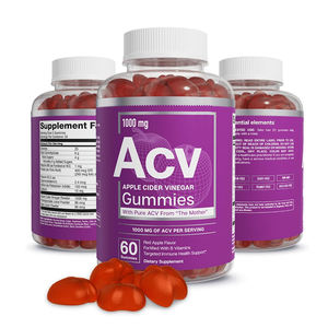 OEM Private Label aceto di sidro di mele Gummies con la madre ACV pianta Extraxt e vitamina <span class=keywords><strong>B12</strong></span> integratore alimentare per vegano - Product Image 1