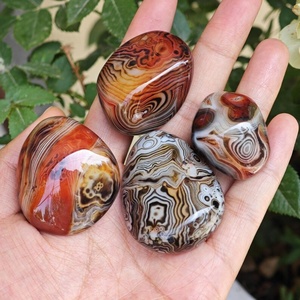 คริสตัลขัดมือธรรมชาติอาเกตผ้าไหมห่อแบนสำหรับสะสมและตกแต่งบ้าน - Product Image 6