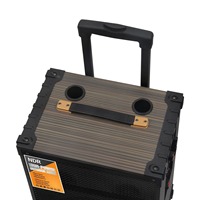 Haut-parleur à tige en bois RAYSOUNDS NDR-C12 12 pouces pour danse carrée en extérieur avec microphone sans fil, télécommande et batterie intégrée
