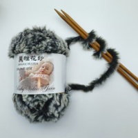 100% pompons en fourrure de polyester nouveau fil de fausse fourrure de style batton fils angora pour bébé amical