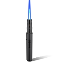 Pistolet à flamme en métal rechargeable au butane pour allume-cigare et bâton de moxa