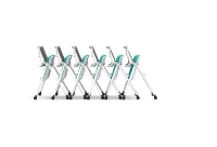 Chaise de conférence moderne en maille GS-G2401C avec accoudoirs inclinables et rabattables, design pliable pour usage scolaire et commercial