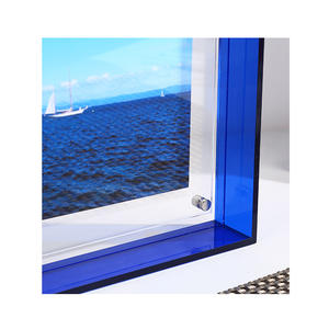 Cadre flottant en acrylique écologique Cadre photo rectangulaire transparent double face Affiche de table Décoration murale - Product Image 5