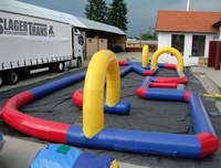 Piste de course gonflable commerciale de karting, tissu de construction d'équipe, pour jeux de sport, quad bike