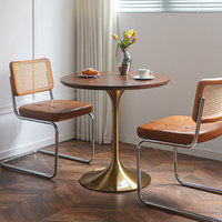 Table à manger Tulip, plateau en MDF, base en acier inoxydable, table basse moderne, salon, petit appartement, bureau, style nordique, meubles pour la maison