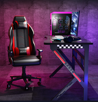 Bureau LED RVB stable en forme de K pour les joueurs Table de jeu moderne en métal multi-taille Hot Cool Office Caractéristiques MDF PCs Escritorio De