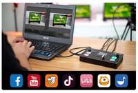 Pour LIVEPRO L1 V1, mélangeur de caméras multi-caméras 4 canaux 4K avec zoom 10x, capture vidéo USB, diffusion en direct vers OBS Zoom
