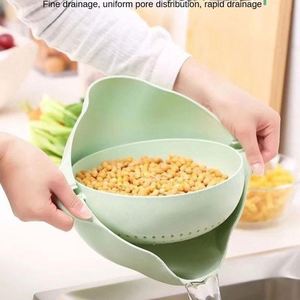 Passoire d'évier de cuisine flexible à double couche sans BPA Passoire à <span class=keywords><strong>salade</strong></span> en PP de qualité alimentaire Passoire à eau - Product Image 3