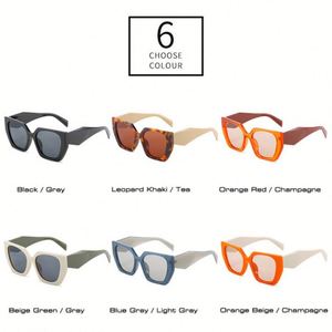 Nouvelles Lunettes de Soleil Femme 2022 Rétro Contraste de Couleurs, Monture Oversize Œil de Chat, Protection UV400, Forme Polygone Carrée - Product Image 5