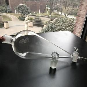 Dikemas dengan baik corong pemisah 50ml-20000ml untuk laboratorium bentuk pir corong kaca pemisah dengan kaca atau PTFE Stopcock - Product Image 2