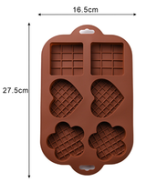 Moule de cuisson en silicone écologique résistant à la chaleur pour gâteaux, gaufres, biscuits et barres chocolatées - Compatible micro-ondes et lave-vaisselle