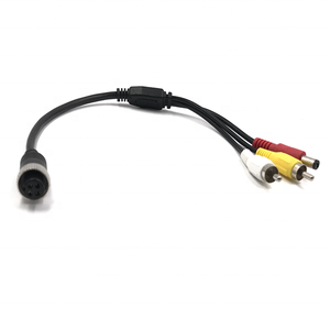 OEM M12 4pin hàng không đầu để <span class=keywords><strong>RCA</strong></span> mở rộng cáp AV video âm thanh <span class=keywords><strong>Adapter</strong></span> Cáp cho xe Màn hình máy ảnh xe đảo ngược hệ thống - Product Image 6