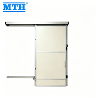 Porte coulissante manuelle pour chambre froide commerciale, hermétique, en tôle d'acier colorée, à isolation thermique, sur mesure, à ouverture simple