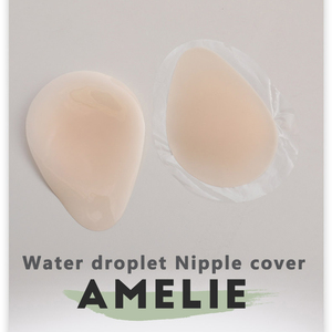 Cubierta de <span class=keywords><strong>Silicona</strong></span> para Pezones, Estilo Nuevo, en Oferta, con Diseño de Gota de Agua, Adhesivo Invisible, Sin Tirantes - Product Image 2