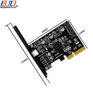 Escritorio PCI Express X4 PCI-E 4X a 20Gbps <span class=keywords><strong>USB</strong></span> 3,2 Adaptador de conector para el controlador Tarjeta de expansión <span class=keywords><strong>SATA</strong></span> 15Pin Power - Product Image 2