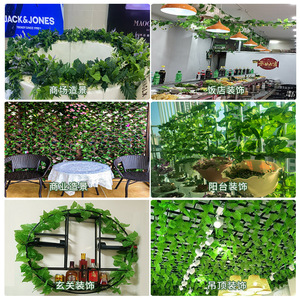 Refined Artificial Ivy Vine Green <b>Leaves</b> <b>Decor</b> For <b>Wall</b> Pipe Covering Indoor Outdoor Use - Product Image 4