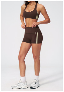 Conjuntos de Yoga de 6 Piezas para Mujer con Logotipo Personalizado, Diseño Color Block, Secado Rápido, Cuello Cuadrado, Ropa Deportiva para Gimnasio y Entrenamiento - Product Image 3