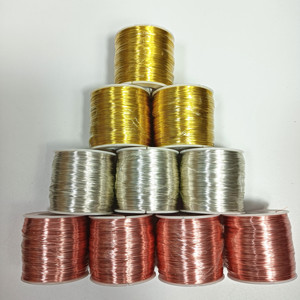 Bán buôn không xỉn dây đồng 0.3mm-1.0mm đính cườm bện Vòng đeo tay dây chuyền đồ trang sức phát hiện dây kim loại - Product Image 2