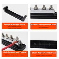 Barre omnibus 24V 48V, bloc de distribution d'alimentation, bornier 600A, barre omnibus à goujons M8, barres omnibus d'alimentation pour batterie, marine, automobile