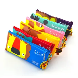 Kids Koreaanse Stijl Papelaria Siliconen Schattige Dieren Etui Houder Kawaii Pen Case Briefpapier Potlood Etui Doos Voor Kinderen