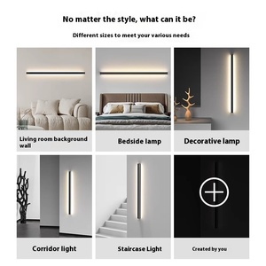 Applique murale linéaire minimaliste à un mot LED pour chambre chevet et salon canapé fond mur atmosphère Accent - Product Image 4