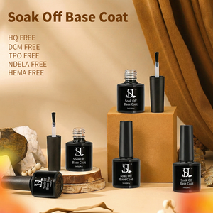 Fabricant de vernis à ongles UV en gel transparent longue durée, sans TPO, à retirer par trempage, base coat, directement de l'usine OEM ODM HS Mehq Hema - Product Image 1