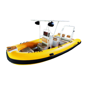 Vente en gros Certification CE 20ft 18ft 560 PVC orque Hypalon Tube Gonflable V Profond Soudé <span class=keywords><strong>Console</strong></span> Aluminium Rib Bateau avec Moteur - Product Image 5