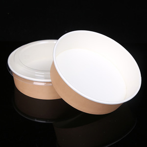 Vente en gros de 52 oz bol carré en papier kraft gaufrage impression pour salade biscuit sucre collation pain pizza sandwich-pour la manipulation - Product Image 6