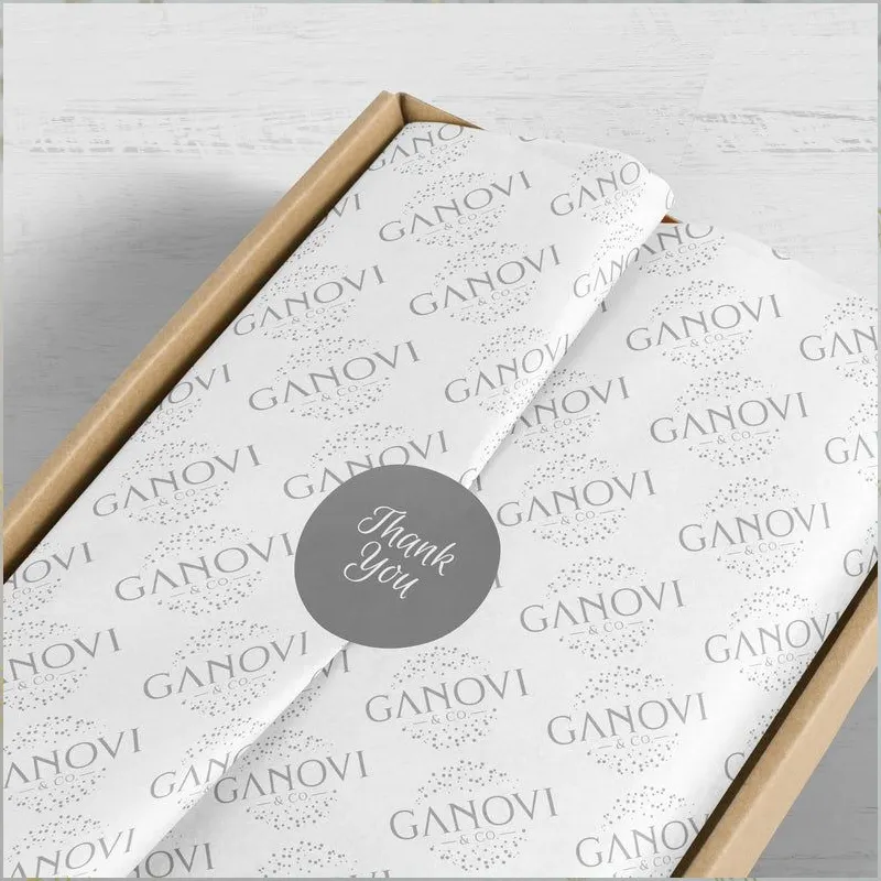 Custom Logo Gedrukt Tissue Papier/Gift Wrap/Inpakpapier Vellen Met Logo