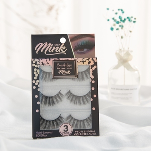 Bellissime Ciglia <span class=keywords><strong>Kiss</strong></span> Lash 3D, 3 Paia di Ciglia Finte Private Label, Striscia Completa per Effetto Voluminoso, Capelli Sintetici Vegani, Lunghezze di Lusso 15mm e 18mm - Product Image 3