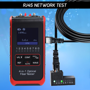 Medidor de Potencia de Fibra Óptica con Localizador Visual de Fallas (VFL) |   Pantalla LCD a Color HD para Conectores FC/SC/ST |   Herramienta de Prueba de Cables de Red (OEM) - Product Image 3