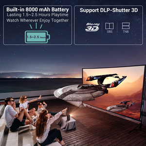 Meilleur prix <span class=keywords><strong>BYINTEK</strong></span> <span class=keywords><strong>P20</strong></span> Mini projecteur portable Projecteur de poche portable Projecteur 3D avec batterie pour le camping/les voyages - Product Image 4