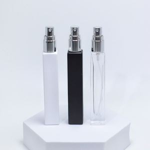 5ml 10ml 15ml square Glass Bottle Empty Perfume Essential Oils Bottle <b>Spray</b> Bottle Atomizer with Shiny Gold <b>Silver</b> Cap - Product Image 2