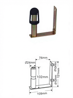 Support de montage sur poteau 24 mm pour feux de signalisation de tracteur, support en forme de T pour montage sur barre DIN avec prise DIN intégrée