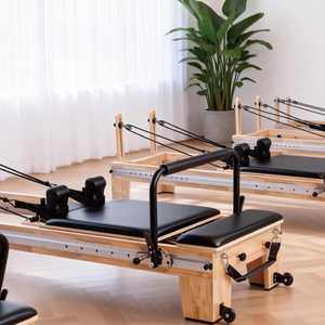 Macchina Pilates Reformer OEM ODM in Acero e Quercia, Attrezzatura Professionale Multi-Posizione per Pilates Reformer - Product Image 1
