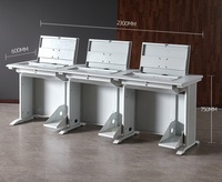 Bureau d'ordinateur commercial intelligent moderne en fer, durable et écologique, nouveau design, pour salle de classe - Vente chaude RSD