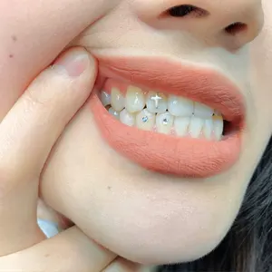 Oro 18K otras gemas dentales accesorios LED kit máquina tiras dientes precio gel blanqueador diente joyería fina pendientes pulsera gema