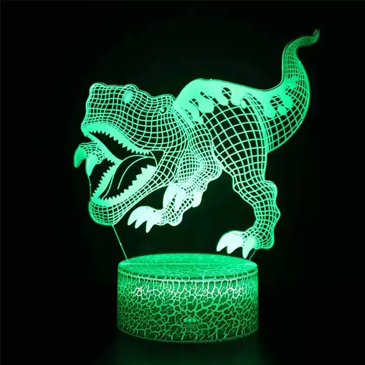 Children's Acrylic Dinosaur Night Light 3D Creative Table Light LED Luminous Gift Lamp