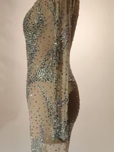 SD002 Luxury Fashion Shinny Crystal Mesh Jumpsuit Sexy One Piece Body <strong>Suit</strong> Custom Men Jumpsuit for <strong>Women</strong> Celebrity Party Wear - Product Image 6