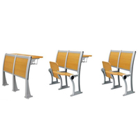 Meubles de théâtre et d'auditorium commerciaux à bon prix, chaises d'amphithéâtre en métal et en bois, tables en acier modernes