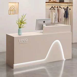 Retail Shop and Convenience Store Cash <b>Reception</b> Table <b>Counter</b> Cashier Normal Supermarket <b>Reception</b> Desk - Product Image 2