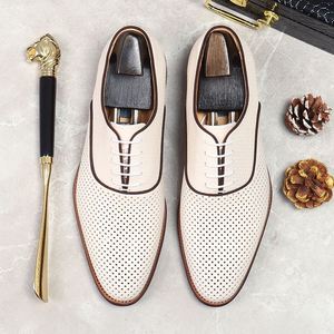 Chaussures Oxford formelles pour hommes, haut de gamme, fabriquées à la main, de conception italienne, élégantes, à bout pointu, gravées - Product Image 4