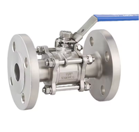 Válvulas de Bola con Brida de Acero Inoxidable 304/316 de 3 Piezas, Resistentes a Alta Presión y Productos Químicos Industriales