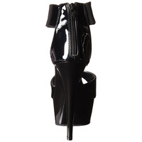 6 pouces noir mince talon poisson bouche fuite bout pole dance talons hauts plate-forme talon mince 15 cm strip-tease chaussures discothèque sandales
