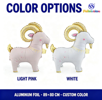 Ballons en aluminium en forme de chèvre pour l'Aïd al-Fitr, 35 pouces, multicolores, en stock, certifiés CE/EN71/BSCI/CPC, pour les célébrations de l'Aïd