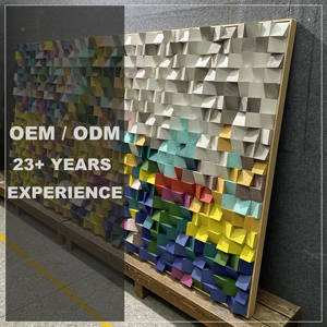 Arte Decorativa per Hotel, Arte Murale 3D Astratta Geometrica, Opera d'Arte in Legno Fatta a Mano, Design per <span class=keywords><strong>Dipinti</strong></span> Murali - Product Image 2