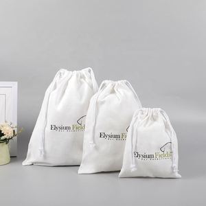 Recycle Muslin Eco-friendly Cotton <b>Canvas</b> Fabric Gift Packaging Pouch Flat Bottom Organic Soft <b>Drawstring</b> <b>Bag</b> Rope Handle Custom - Product Image 5