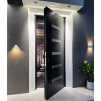 Pintu Masuk Modern Eropa untuk Villa, Pintu Pivot Hunian dari Baja Anti Karat 36 48 Inci, Pintu Eksterior untuk Rumah