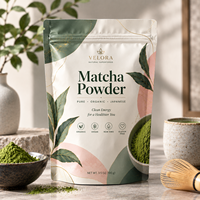 Sachets Doypack Personnalisés à Haute Barrière pour Poudre de Matcha, Imprimés, Refermables avec Fermeture Éclair, Emballage Alimentaire pour Vente au Détail et Stockage